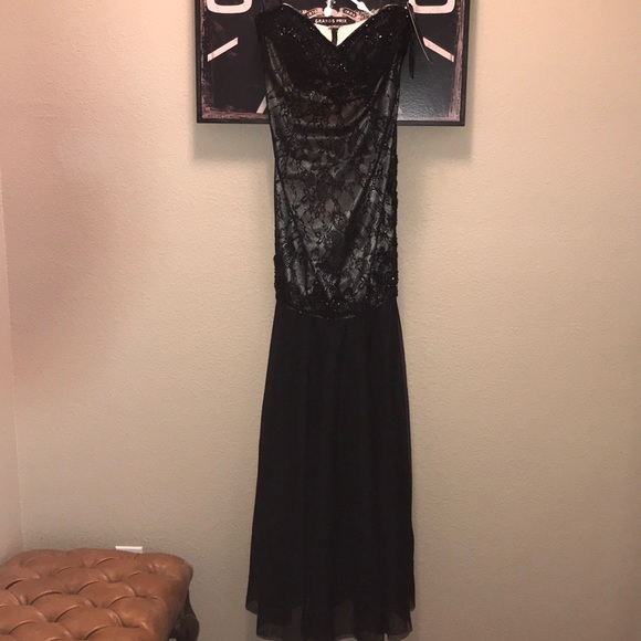 NWT Bicici & Coty Black Hand Beaded Evening dress - Picture 8 of 8